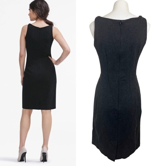 M.M.Lafleur The Lydia Women Size 10 Gray Sleevless Sheath Mini Dress Minimalist - Picture 4 of 17